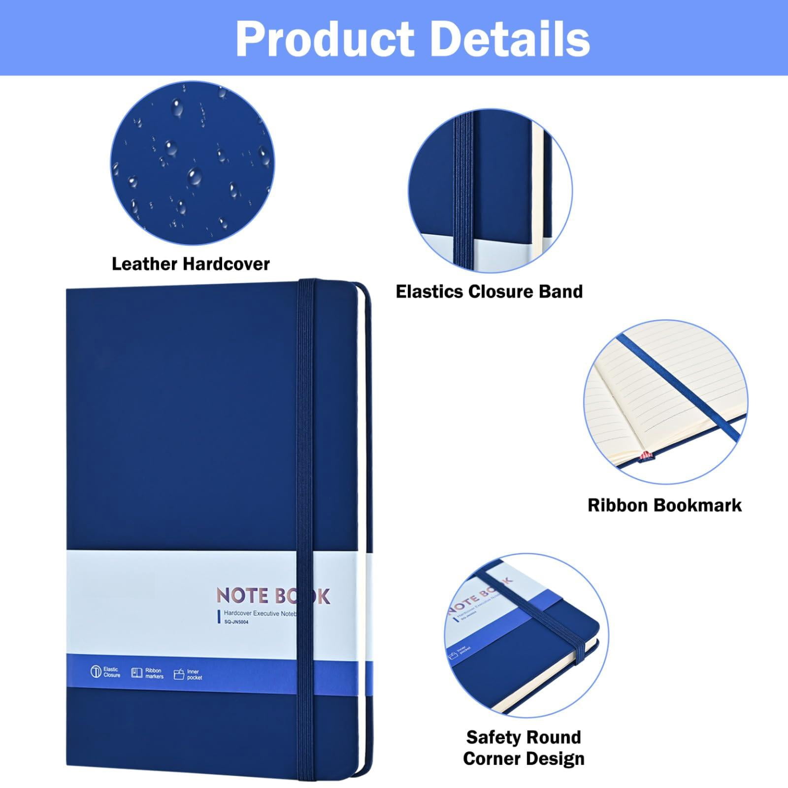 Lined Journal Notebooks  4 Pack 160 Pages 5.5x 8.2-inch Journals For Women Men Hardcover Notebook With 100 Gsm Thick Paper A5 Size College Ruled Writing/travel/work (assorted Color-4 Pack)