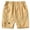 Khaki, variant on Baby Boy Pants Solid Print Breathable Elastic Waist Cargo Shorts with Functional Pockets for Outdoor Army Green 18 Months-24 Months