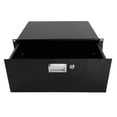thumbnail image 3 of 19" DJ Drawer Equipment 4U Steel Cabinet with Keys, Black, 3 of 8