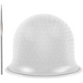 thumbnail image 1 of Gorros para mechas con gancho para teñir el cabello, gorro para teñir el cabello con glaseado, herramientas profesionales de peluquería de silicona, 1 of 5