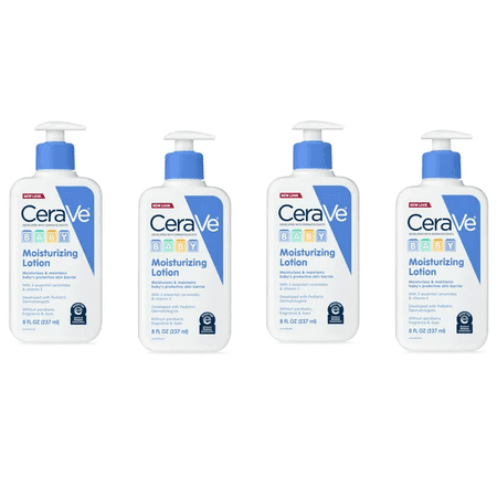 4 Pack CeraVe Baby Lotion, Paraben and Fragrance Free, 8 Ounce