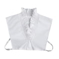 thumbnail image 3 of Cuello falso con volantes para mujer, escote elegante, medio chal, prenda para falda, 3 of 8
