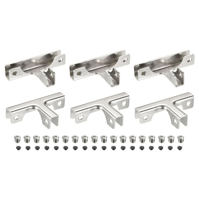 Unique Bargains Clip de Fixation en Verre Pack de 6 pour Support de Fixation en Verre 6-10mm en Forme de T