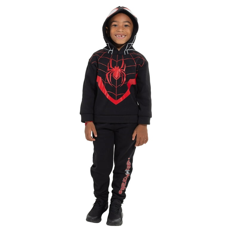 Marvel Spider-man Miles Morales Big Boys Fleece Half Zip Hoodie