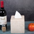 thumbnail image 3 of Creative Home Natural Champagne Marble Square Tissue Box Holder Tissue Paper Cover, Beige, 3 of 3