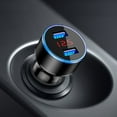 thumbnail image 5 of SANAG Car Charger 5V 3.1A Quick Charge Dual USB Port LED Display Voltmeter Phone Charging Adapter, Black, 5 of 5