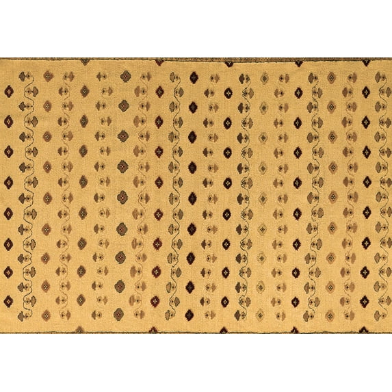 Ahgly Company Indoor Rectangle Solid Brown Modern Area Rugs, 8' x 10'