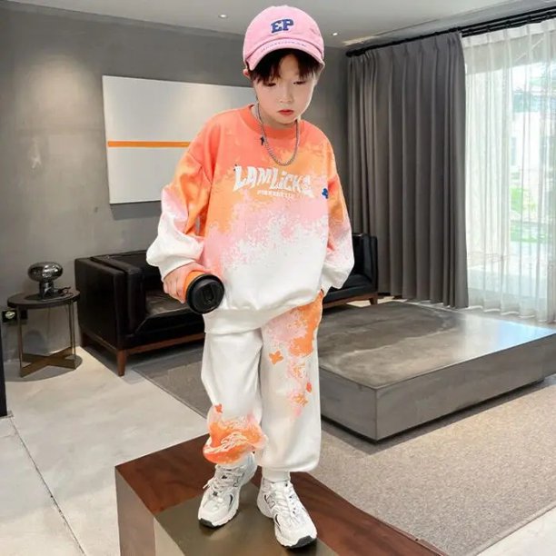 Traje de moda de otoño para niños, sudadera, conjunto de 2 piezas, estilo informal, versión coreana, ropa para niños al por mayor