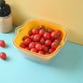 thumbnail image 6 of 1 Pc Vegetable Washing Baskets in The Kitchen Fruit Baskets Multi-layer Stackable Vegetable Sinks, Strainer and Washing Fruits and Vegetables Kitchen Colander Set, 6.3x5.9 Inch, Yellow Small, 6 of 8