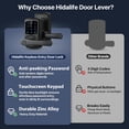thumbnail image 2 of Keyless Entry Door Lock with Keypad and Handle for Front Doors Touchscreen Deadbolt peep Password AutoLocking Matte, 2 of 9