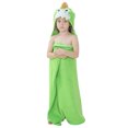 thumbnail image 1 of Qarigey Hogar niños Toalla de baño Chinlon niños absorbente de agua estilo de dibujos animados Adorable albornoz de ducha Ponchos Pijama Verde, 1 of 6