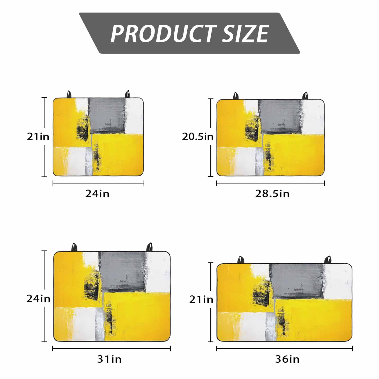 Oil Painting Yellow Grey Stove Top Cover for Electric Stove, Heat-proof & Non Slip Glass Top Stove Cover Protector, Abstract Modern Street Grunge Art Kitchen Flat Cooktop Rubber Mat 24x21 Inches