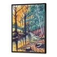 thumbnail image 2 of Designart Landscape With River In Autumn Forest Sunset FLOAT FRAME WALL ART, 2 of 4