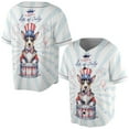 thumbnail image 3 of Happy 4th of July Patriotic Rat Terrier Marching Band Uniform Balloons Fireworks All Over Print 3D Baseball Shirt Ratty Dog Lover Softball Sport - 13009, 3 of 6