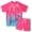 A HotPink Scale, variant on Girls Rash Guard Set UPF 50+ UV Protection, Two-Piece Swimsuit, Size 3-12 Years
