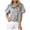 Black, variant on Staron Women's Casual Blouse Ruffle Striped Puff Sleeve Button Down Shirt V Neck Short Sleeve Cropped Top, Black L