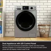 Magic Chef 2.7 cu. ft. All-in-One Washer and Dryer Combo in Silver in Silver