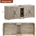 thumbnail image 4 of SELOOYE Cat Litter Box Enclosure for 2 Cats, Hidden Litter Box Furniture with Double Rooms, Cat Bed, PVC Pad and Scratch Pad, Grey, 4 of 8