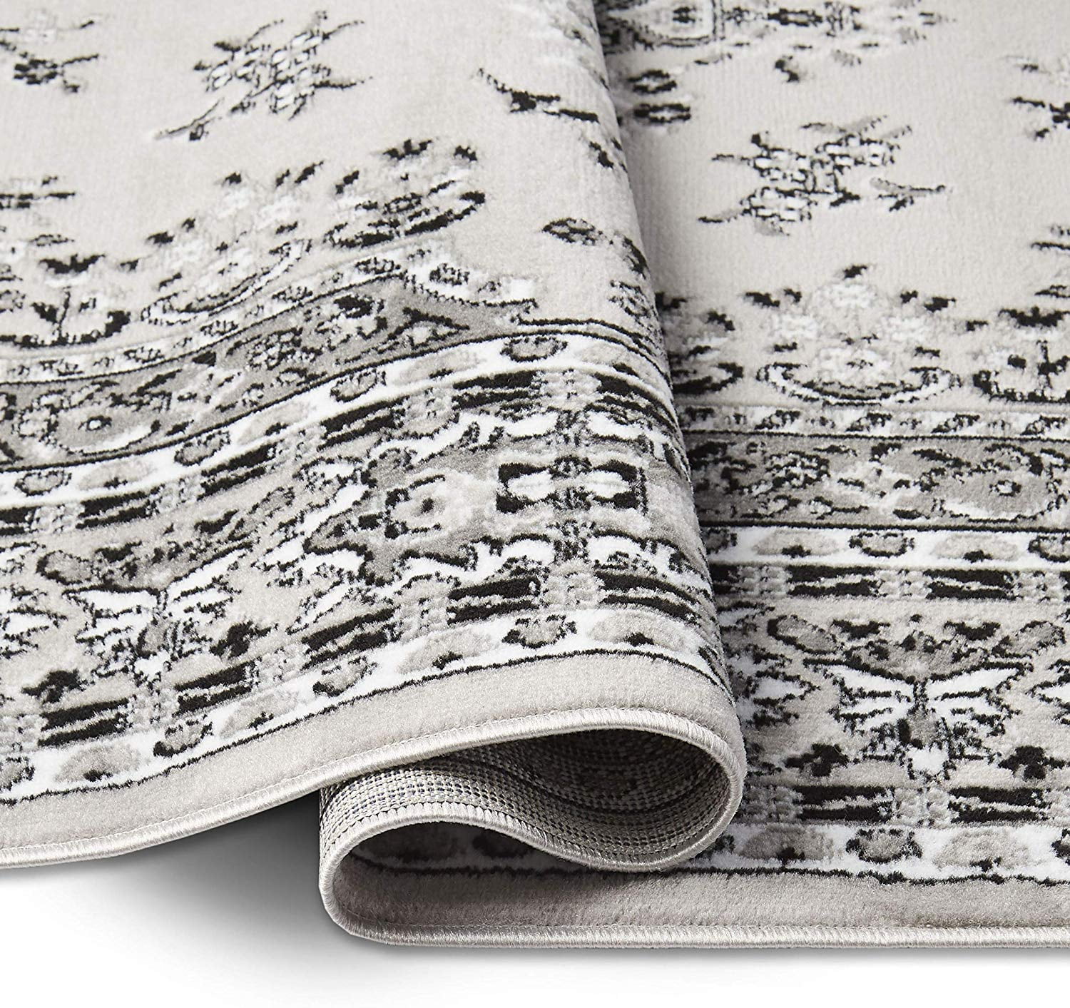Rugs Gray Oriental 2x3 Area Rug Traditional Persian Bordered Mat Carpet Rugs - Actual Size 1'9" x 2'11"