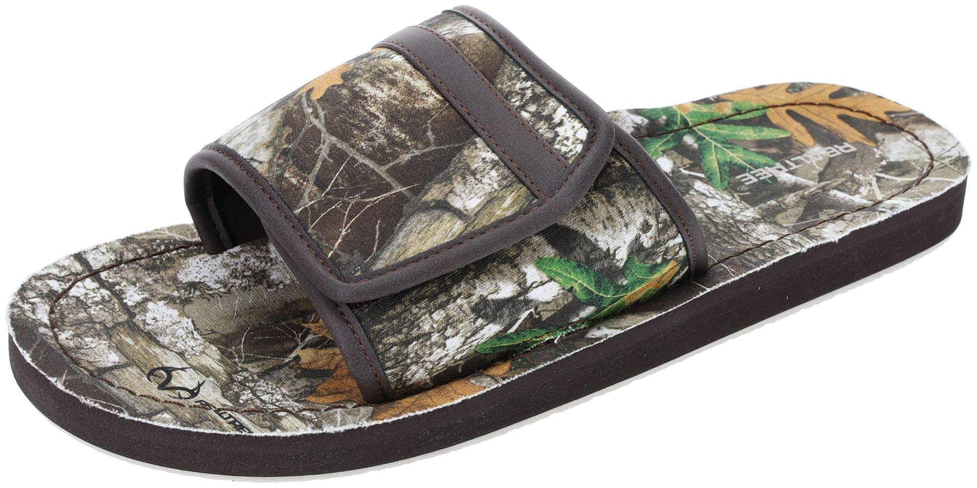 Realtree Mens Slide Sandal Adjustable 