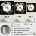 thumbnail image 4 of Designart "Enchanting Noir Mums" Mums Square Mirror Wall Decor Traditional - Large Blue Square Bathroom Mirror - Square Printed Wall Mirror Art, 4 of 5