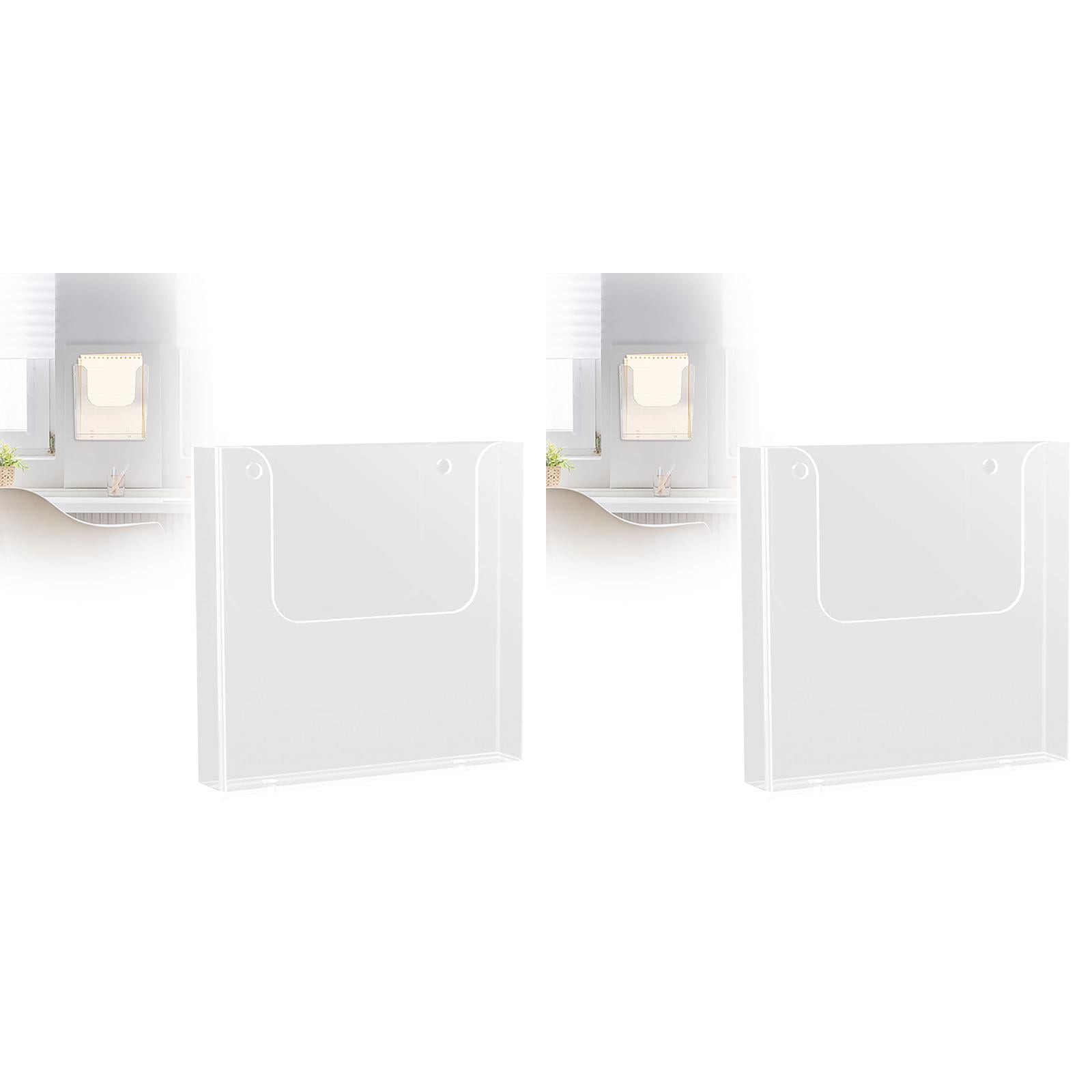 File Folder Holder Organizer Open Top Desktop Document Sorter for Letter Size Papers and Folders Office Supplies for Home and Work Storage for Bills and Mail (Clear)