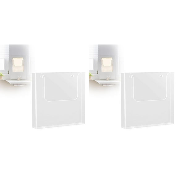 2PCS Acrylic Paper Rack Wall Mounted Document and Letter Storage Wall Mounted Storage Book and Newspaper Rack Newspaper and Record Storage Rack Home Decor