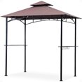 thumbnail image 1 of Four Seasons Courtyard Gazebo avec Lumières LED et Cadre en Acier, Marron, 1 of 8