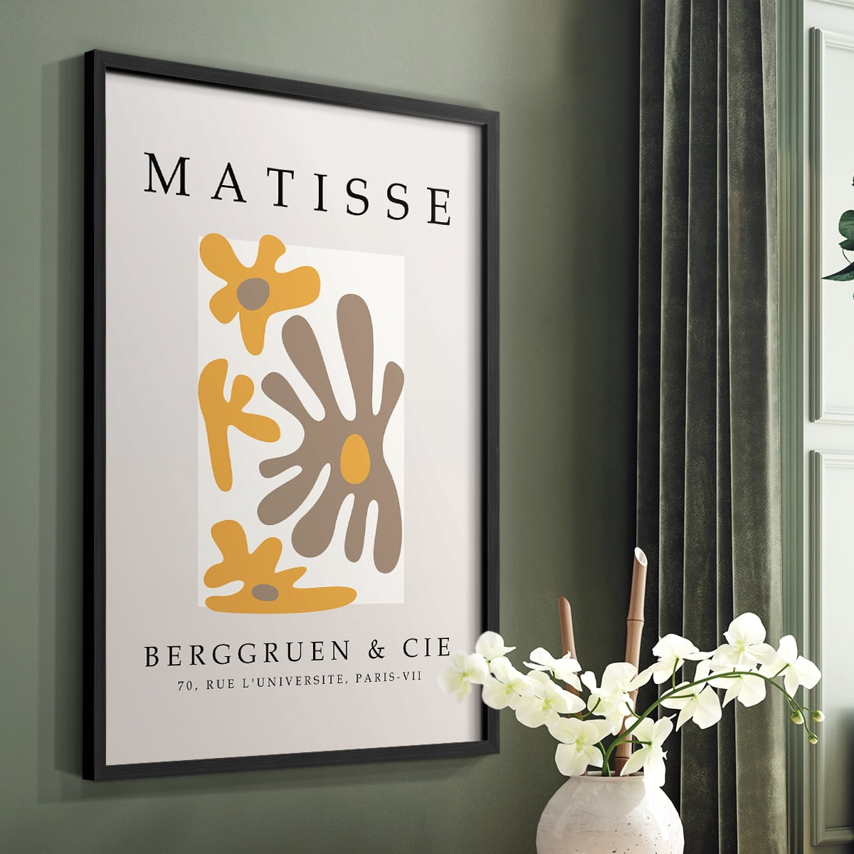 Matisse CCCXLIII in Black Solid Wood 11 x 14 Framed Print