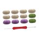 thumbnail image 4 of Kit de crochet para manta de ramo, kit de inicio de crochet para manualidades, juego de tejido para Caqui Blanco Morado, 4 of 9