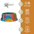 thumbnail image 2 of Silipint: Aqua-Fur Silicone 18oz Dog Bowl, Colapsible/Foldable, Hippie Hops, 2 of 5