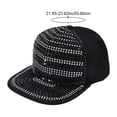 thumbnail image 2 of Slccxzc Fashion Diamond Studded Baseball Caps Flat Brim Outdoor Hats Bling Punk Snapback Cap for Women Men, 2 of 7