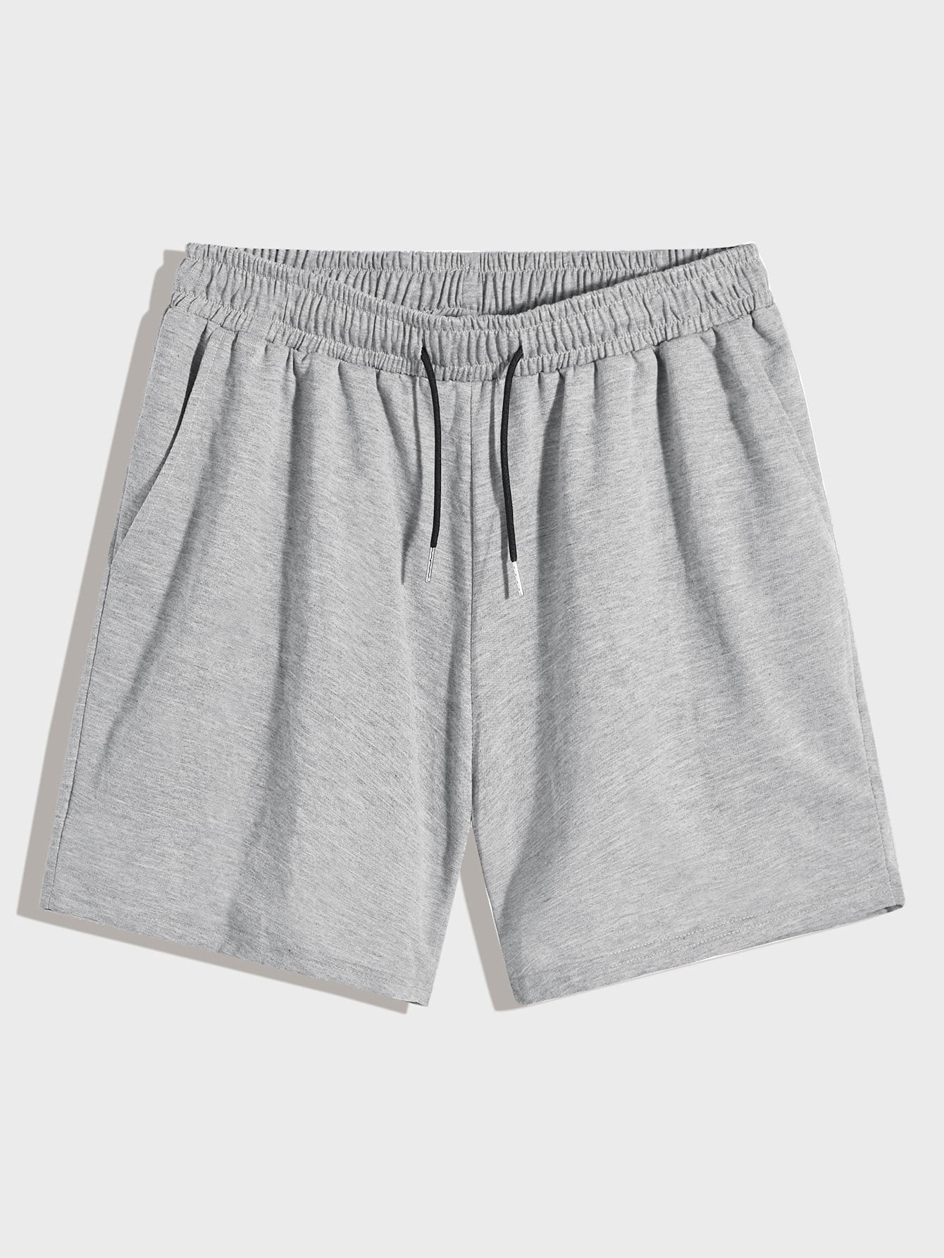 Light Grey Casual Men Drawstring Waist 