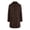 Brown, variant on Women's Fuzzy Plush Button Down Coats Winter Long Sleeve Lapel Collar Mid-Length Warm Casual Jackets S-XXL