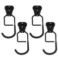 thumbnail image 1 of COMPUKAS 4pcs Bicycle Wall Mount Iron Hooks Black for Garage Tools and Organization, 1 of 8