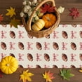 thumbnail image 3 of Fall Table Runner Thanksgiving Rugby Table Runners Pink Bow Tie Football Cotton Linen Dresser Scarf Kitchen Dining Table Decor for Fall Holiday Party Decor 13x90 Inch, 3 of 9