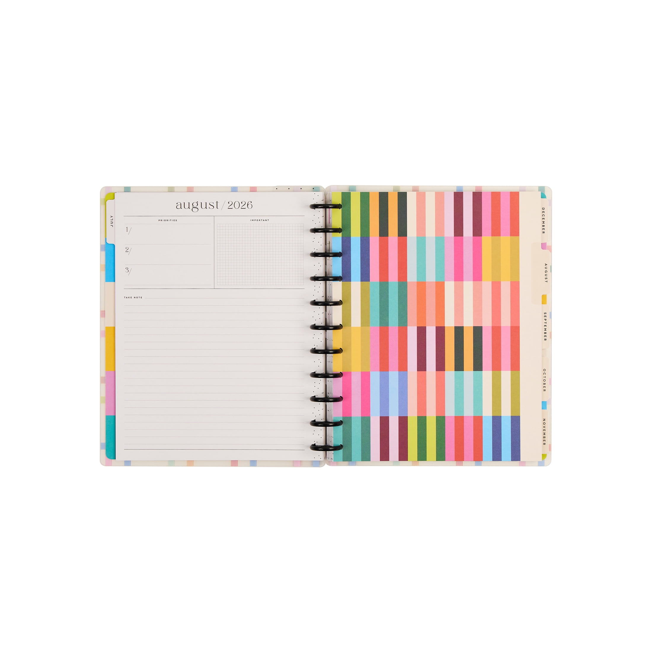 Happy Planner Monthly and Weekly Big Planner (8.5” x 11”) Mixed Brights Simply Teacher 12-Month July 2026 - June 2027, disc bound system