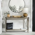 thumbnail image 5 of Walker Edison Magnolia Metal X Console Table, Gray Wash, 5 of 20