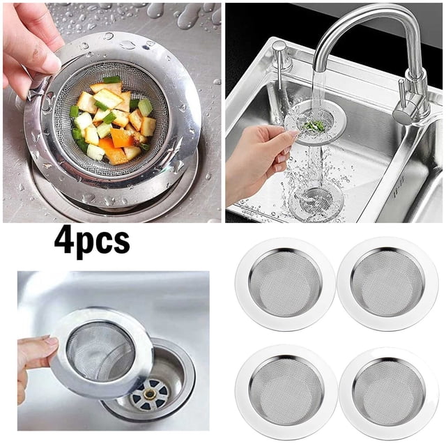 Product Category Strainers - 4PCS Kitchen Bathroom Clogging Sewer Debris Filter Net Filter For Or Shower Clogging Prevention Durable Mesh Strainer Easy Clean Reusable Kitchen Drain Guard 4PCS