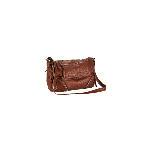 Bolso bandolera Aeropostale de piel sintética para mujer Marrón Pequeño 17 in - 22 in