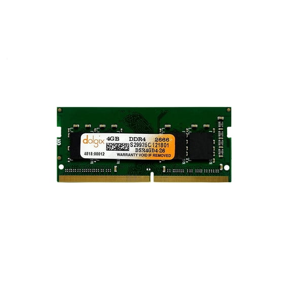 Dolgix 4GB DDR4 2666MHz SODIMM SDRAM, Non-ECC Unbuffered Bus Speed: PC4-21300U ( DDR4 - 2666 ) Pin: 260 , Volt: 1.2v Laptop Ram SODIMM Memory Module