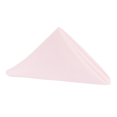 10 Pcs, Polyester Napkin 20"X20" - Pastel Pink For Wedding Receptions, Baby Showers, Quinceaneras, Rehearsal Dinners, Birthday Parties, Catering