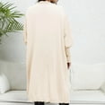 thumbnail image 5 of Long Cardigans for Women Loose and Lazy Woven Sweater With Double Pockets and Lantern Sleeves Cardigan Coats, 5 of 5