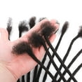 thumbnail image 5 of 12 Piezas de Soplo de Polvo Cosmético Negro de 2,76 pulgadas, Esponja Suave Portátil, Ajuste de Esponja para la Cara, Soplo de Polvo de Terciopelo Triangular con Mango de Cinta para Polvo Suelto, Herr, 5 of 5