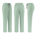 thumbnail image 6 of Stralyhd Scrubs for Women Set V-Neck Pocket Top & Drawstring Straight Leg Scrub Pants Stretch Nursing Scrubs Set Uniform Mint Green XXL, 6 of 6