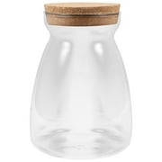 Cork Glass Bottle Heart-shaped Cereal Container Vitroleros Para Mini Decorative Jars with Lids Tea