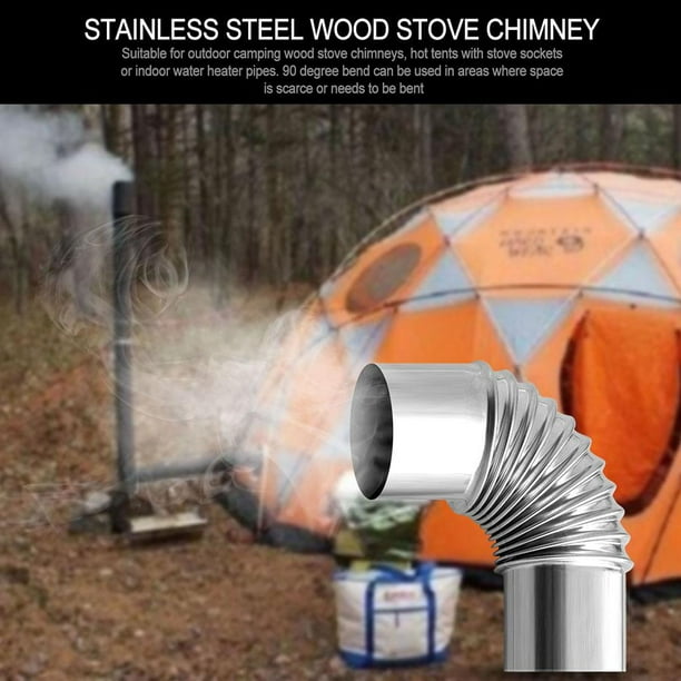 Tente poêle cheminée tuyau  tuyau de cheminée réglable en acier