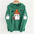 thumbnail image 4 of Kezqiaxn Hoodies for Women Halloween Pullover Hoodie Long Sleeve Loose Casual Sweatshirt with Pockets Fashion Clothing Green M, 4 of 5