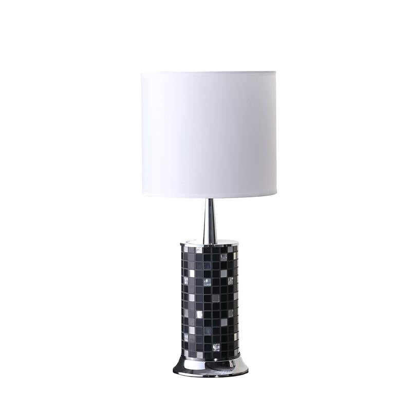 Glass Mosaic Modern Pillar Table Lamp, Lantern Table Lamp Silver Pillowfort