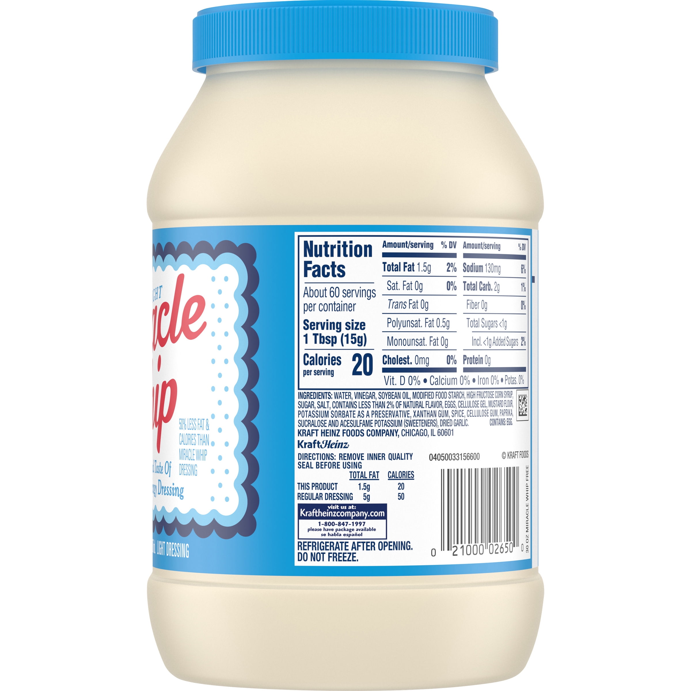Miracle Whip Light Dressing, 30 fl oz Jar - Walmart.com - Walmart.com Miracle Whip Light Dressing, 30 fl oz Jar - Walmart.com - Walmart.com